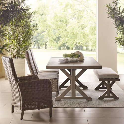 Beachcrest Home Danny Porcelain Outdoor Dining Table & Reviews Wayfair